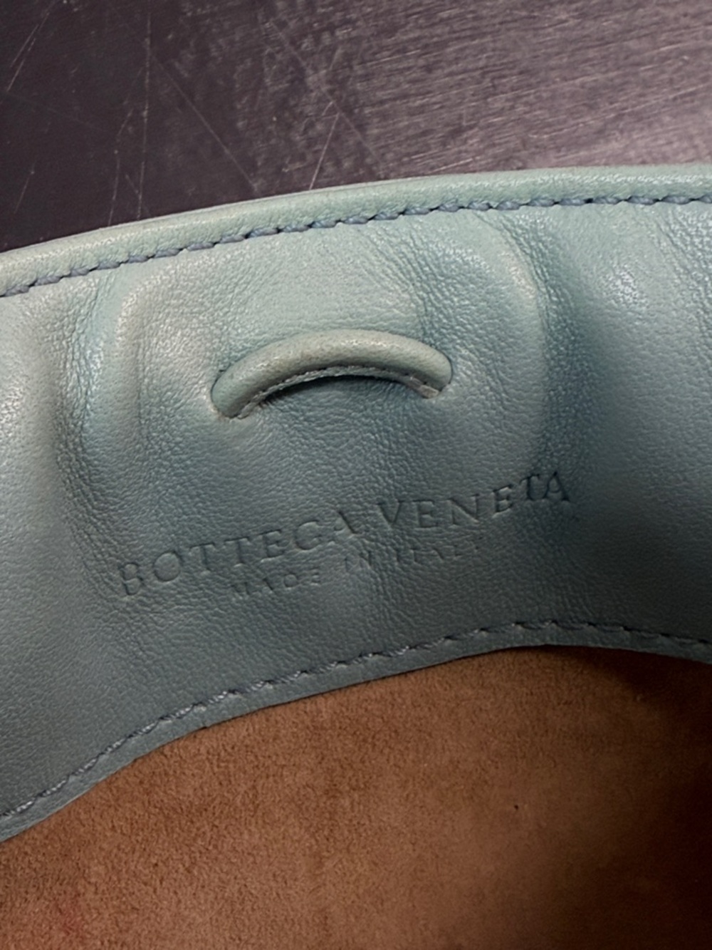 Rare 2007 BOTTEGA VENETA Intrecciato Woven Leather Frame Pochette Mint Wristlet - Picture 10 of 12
